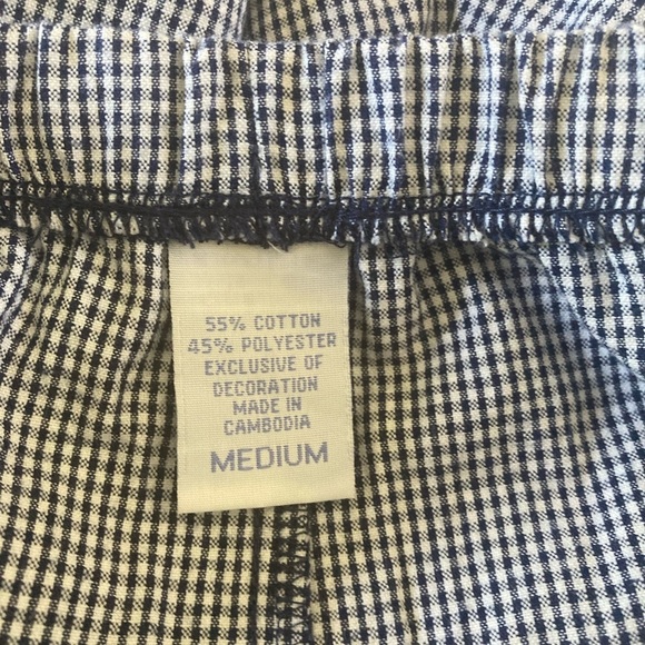 Lanz of Salzburg Pajama Set with Robe Seersucker Blue White Check Lace Trim - Picture 12 of 15